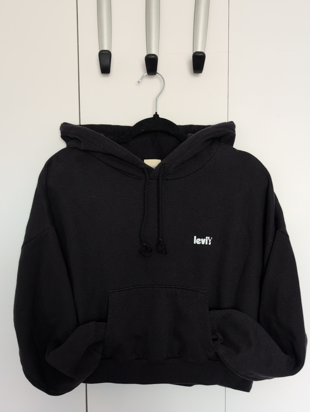 Levi's Logo Black Drawstring Hoodie